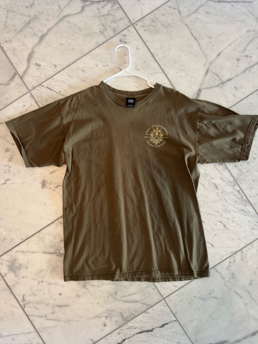 Obey Olive Green Graphic Short Sleeve Tee